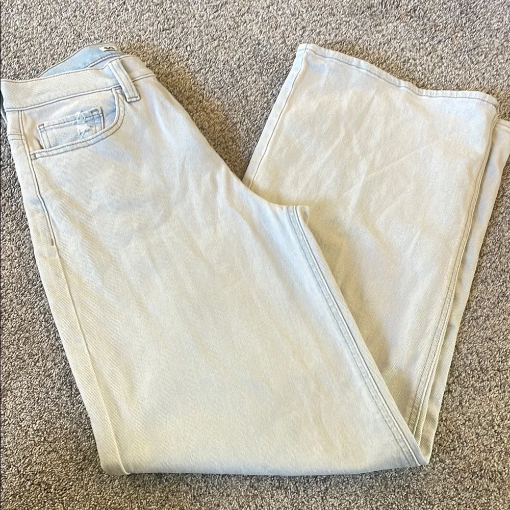 SO ultra high rise wide leg jeans light wash 5/27